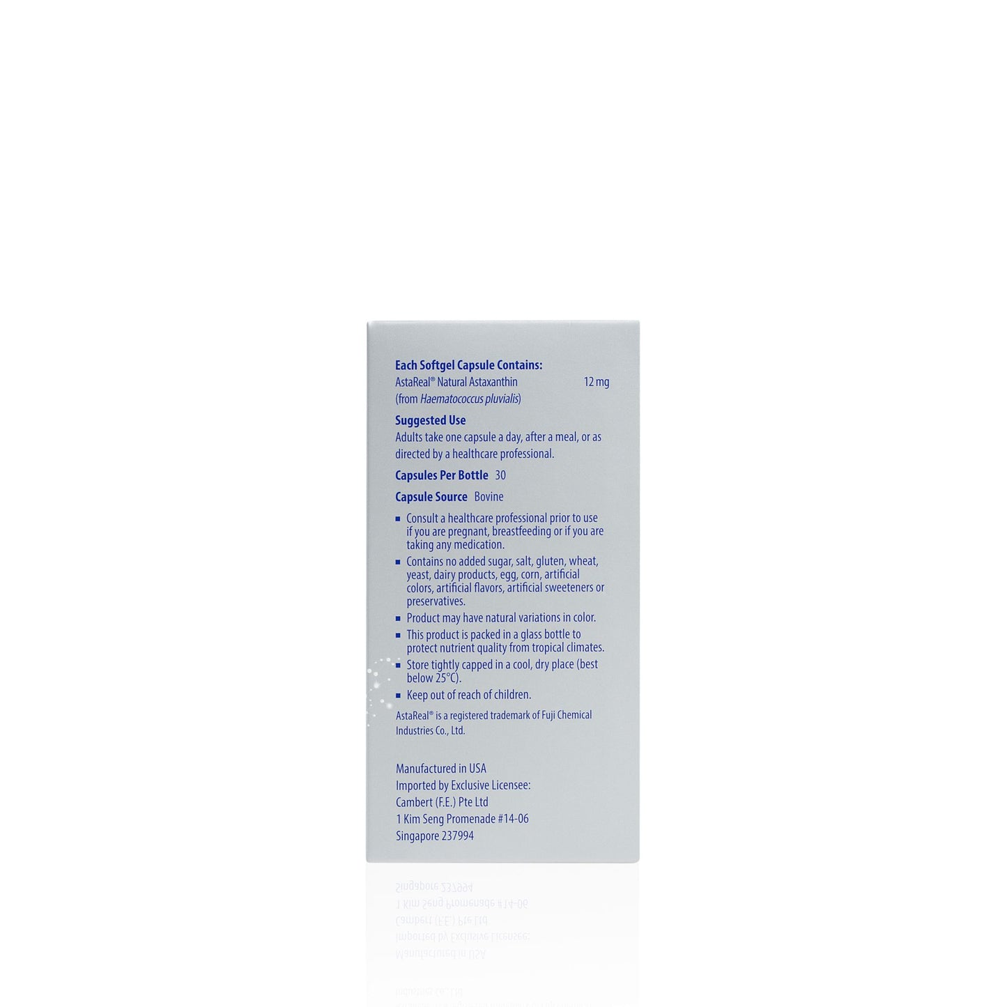 KORDEL’S ASTAREAL® NATURAL ASTAXANTHIN 12 mg