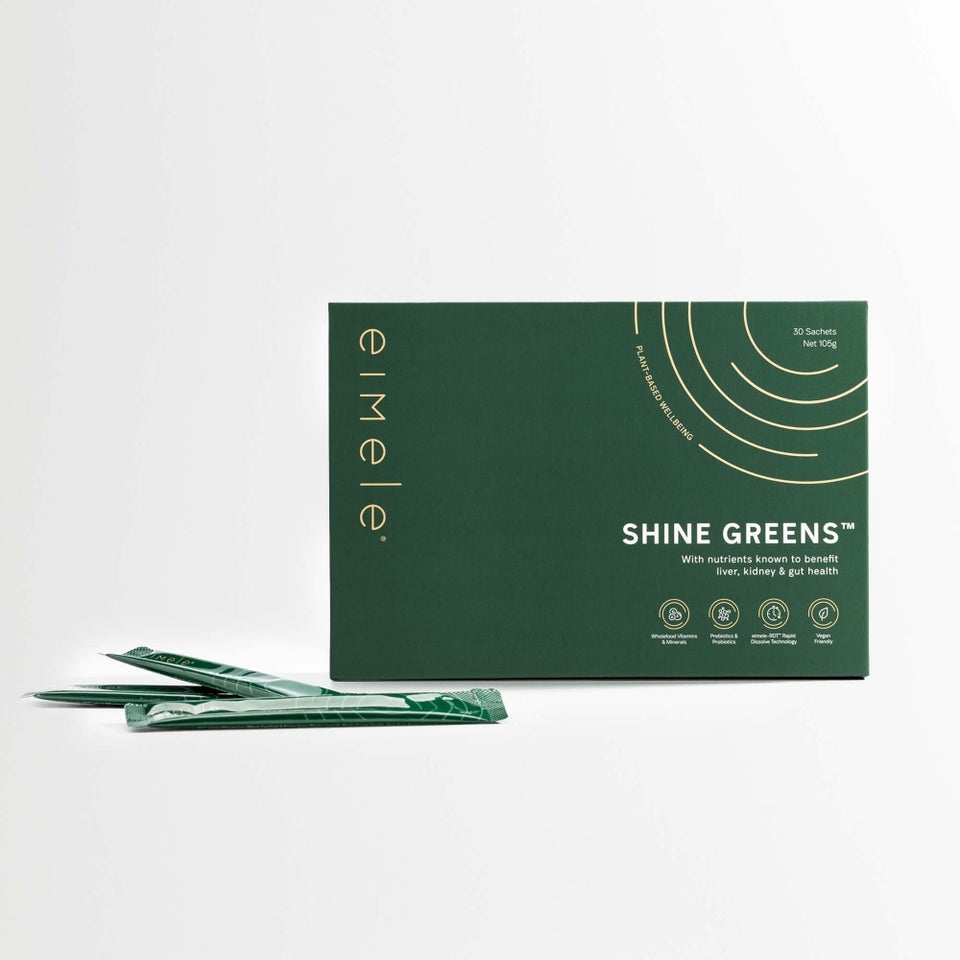 Eimele Shine Greens: Daily Detox & Gut Health Superfood Powder