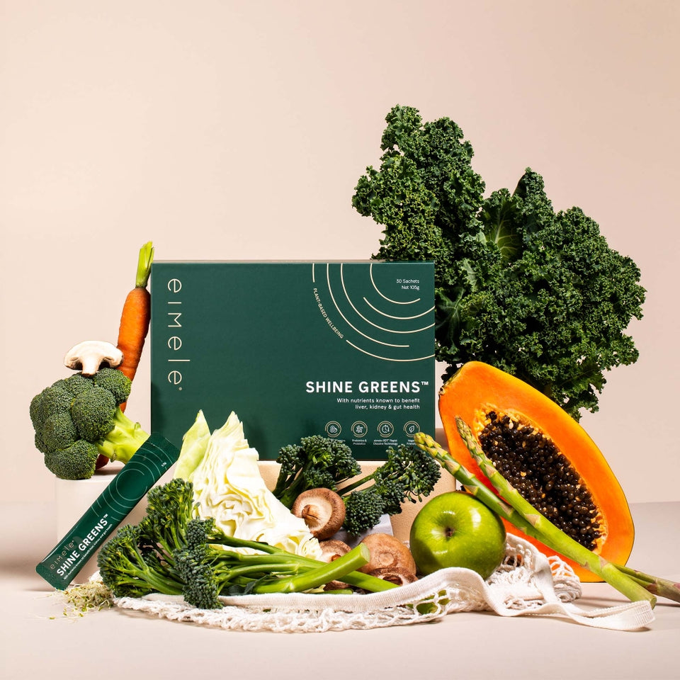 Eimele Shine Greens: Daily Detox & Gut Health Superfood Powder