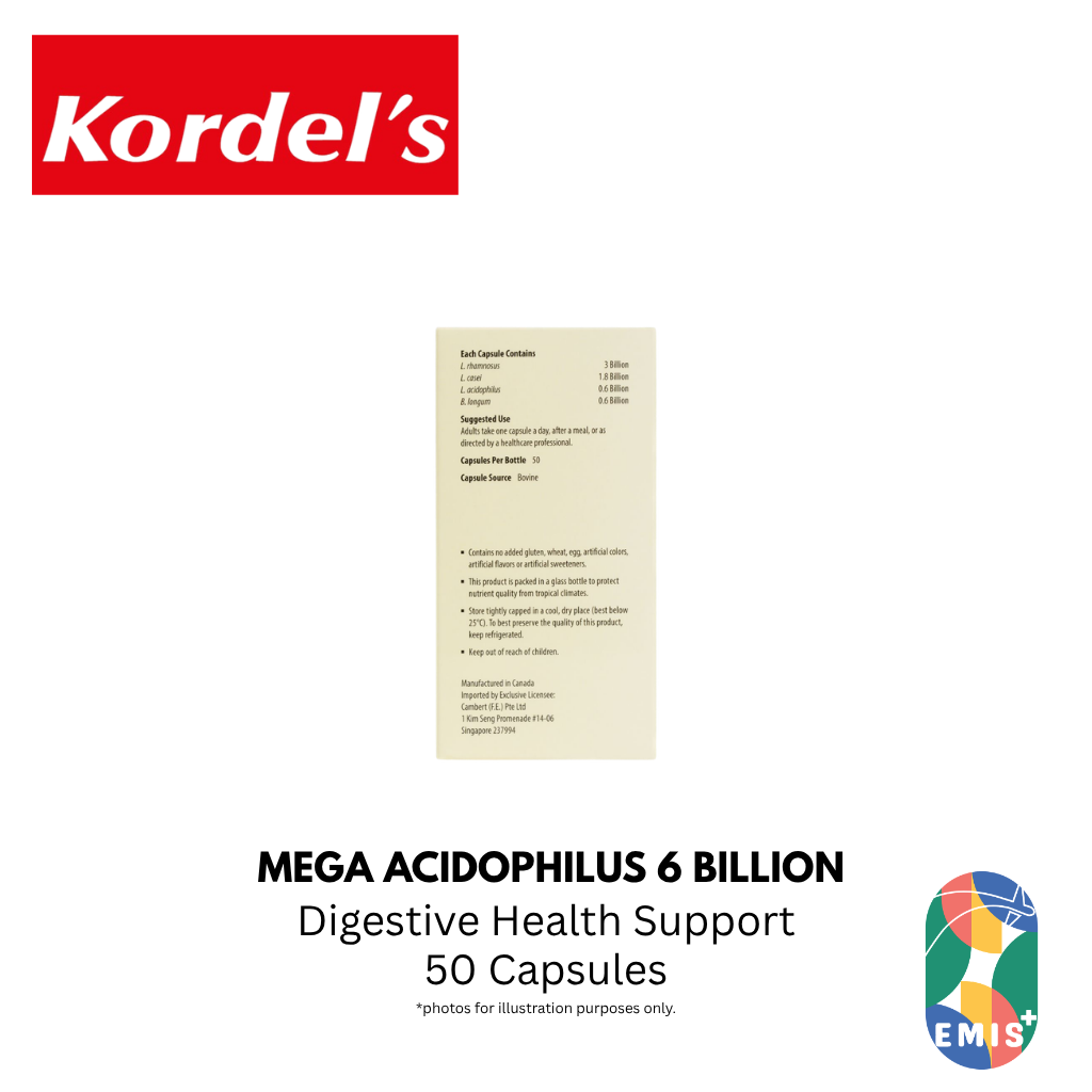 KORDEL’S MEGA ACIDOPHILUS 6 BILLION