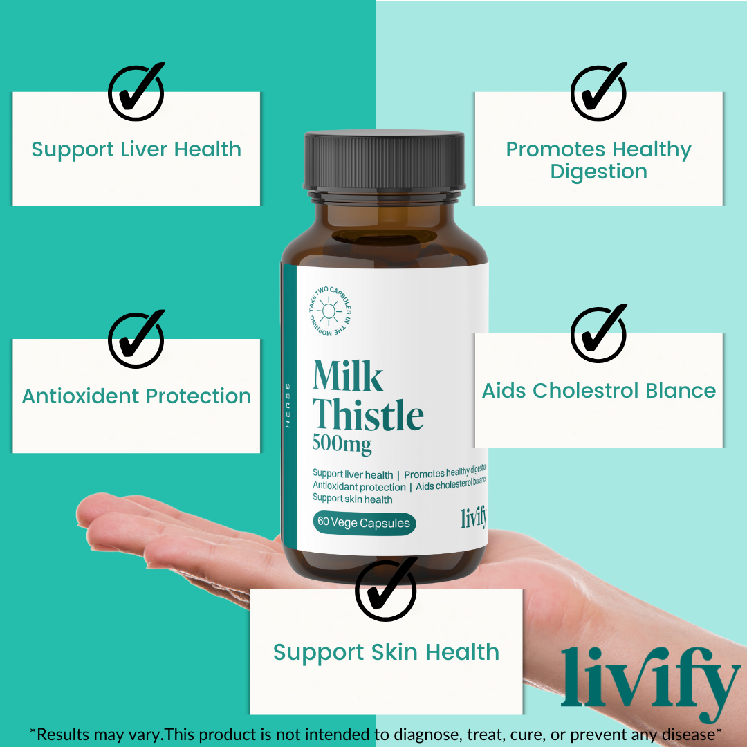 Livify Milk Thistle for Liver Health Detox and Cleansing