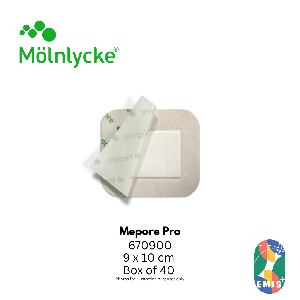 Molnlycke Mepore Pro 9 x 10 cm Pack of 40 Waterproof Breathable Absorbent Wound Dressings