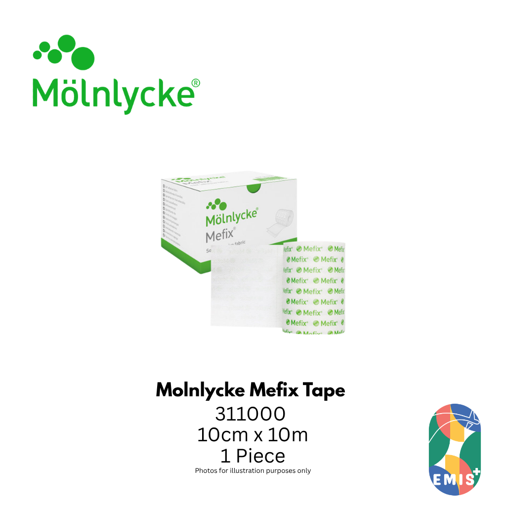 Molnlycke Mefix Tape 10cm x 10m Secure Fixation Tape for Dressings and Medical Devices