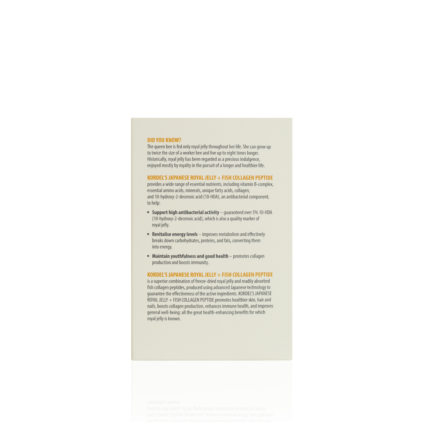 KORDEL’S JAPANESE ROYAL JELLY + FISH COLLAGEN PEPTIDE
