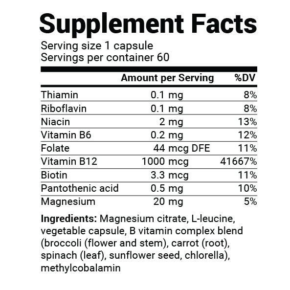 Dr. Berg Natural Vitamin B12 - 1000 mcg Methylcobalamin with B Complex & Magnesium - Boost Energy & Focus