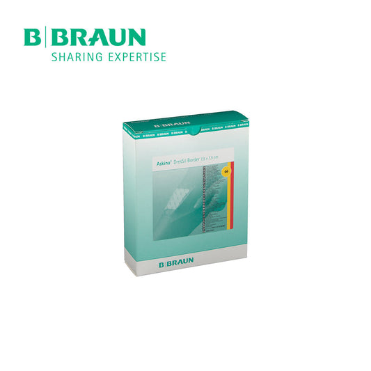 Bbraun Askina Dressil Border 7.5x7.5cm - Advanced Silicone Foam Dressing (Box of 10)