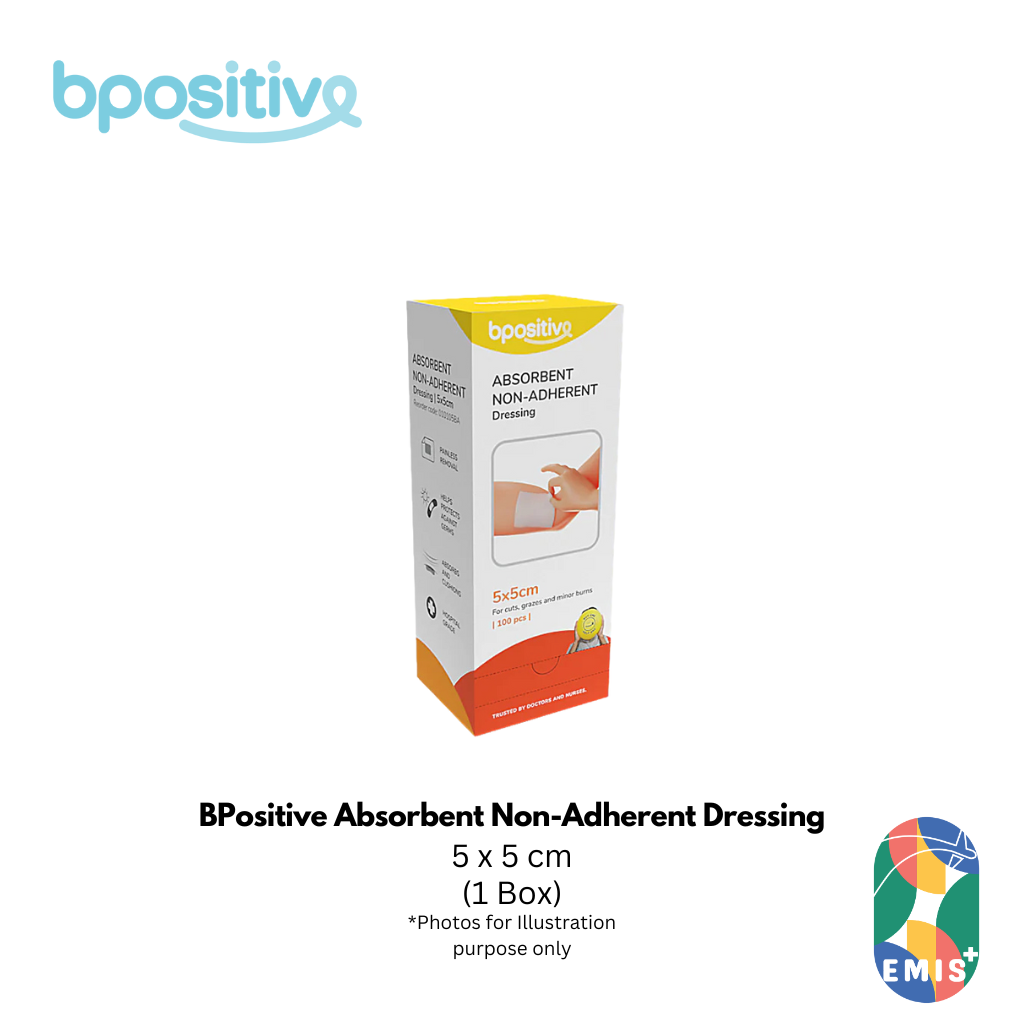 BPositive Absorbent Non-Adherent Dressing 5 x 5cm