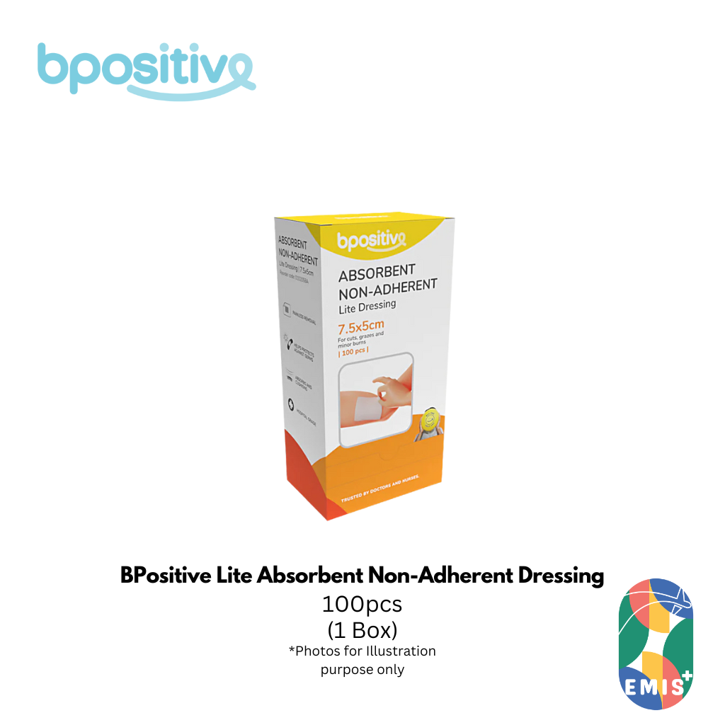 BPositive Lite Absorbent Non-Adherent Dressing (7.5 x 5 cm | 7.5 x 10 cm | 7.5 x 20 cm)