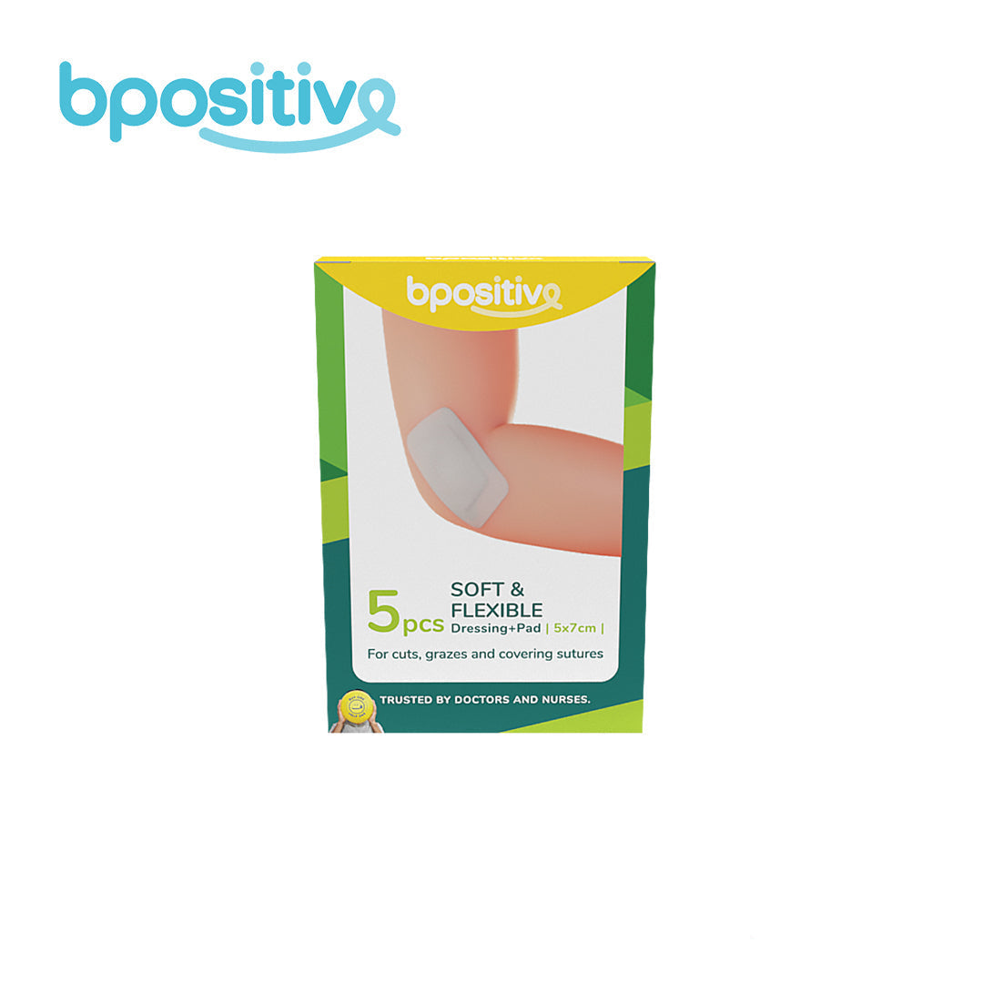 BPositive Soft & Flexible Dressing + Pad (5 x 7cm)