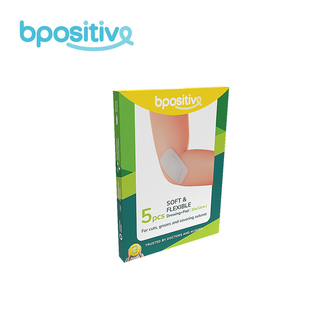 BPositive Soft & Flexible Dressing + Pad (10 x 12cm)