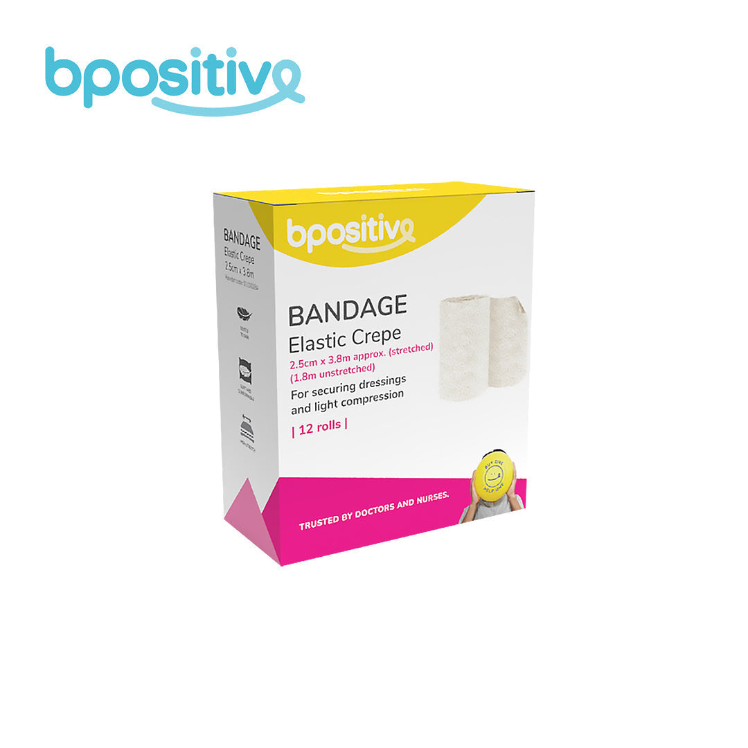 BPositive Bandage (Elastic Crepe) 2.5cm x 1.8m