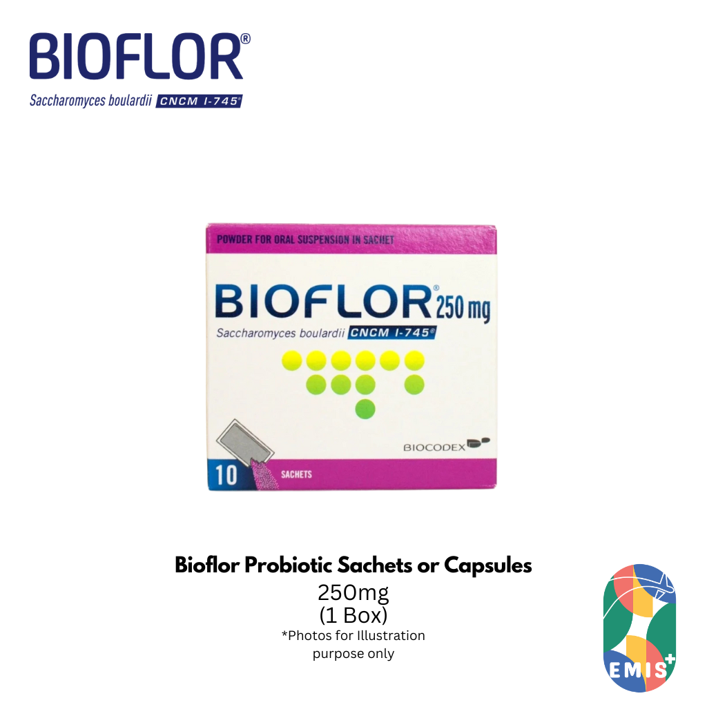 Bioflor Probiotic Sachets or Capsules for Diarrhoea Relief and Gut Health Saccharomyces Boulardii for Adults and Children EMIS Singapore