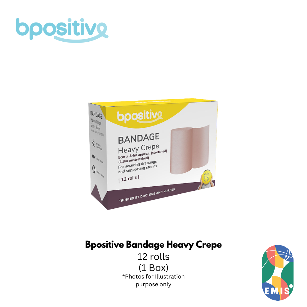 Bpositive Bandage Heavy Crepe 5cm x 1.8m