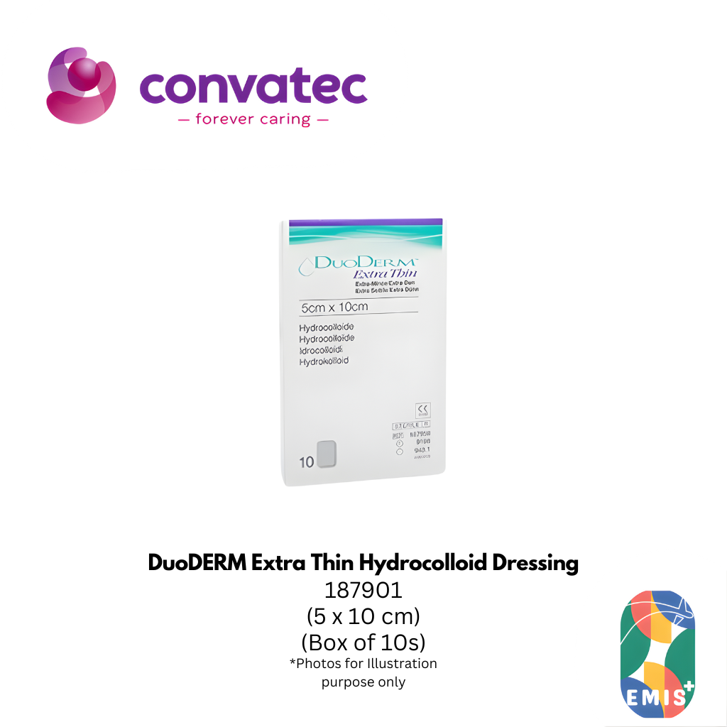 DuoDERM Extra Thin Hydrocolloid Dressing 5 x 10 cm Lightly Exuding Wounds