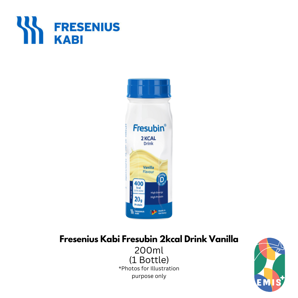 Fresenius Kabi Fresubin 2kcal Drink – Vanilla Flavour, 200ml (Pack of 4) | High Calorie, High Protein, Nutritionally Complete