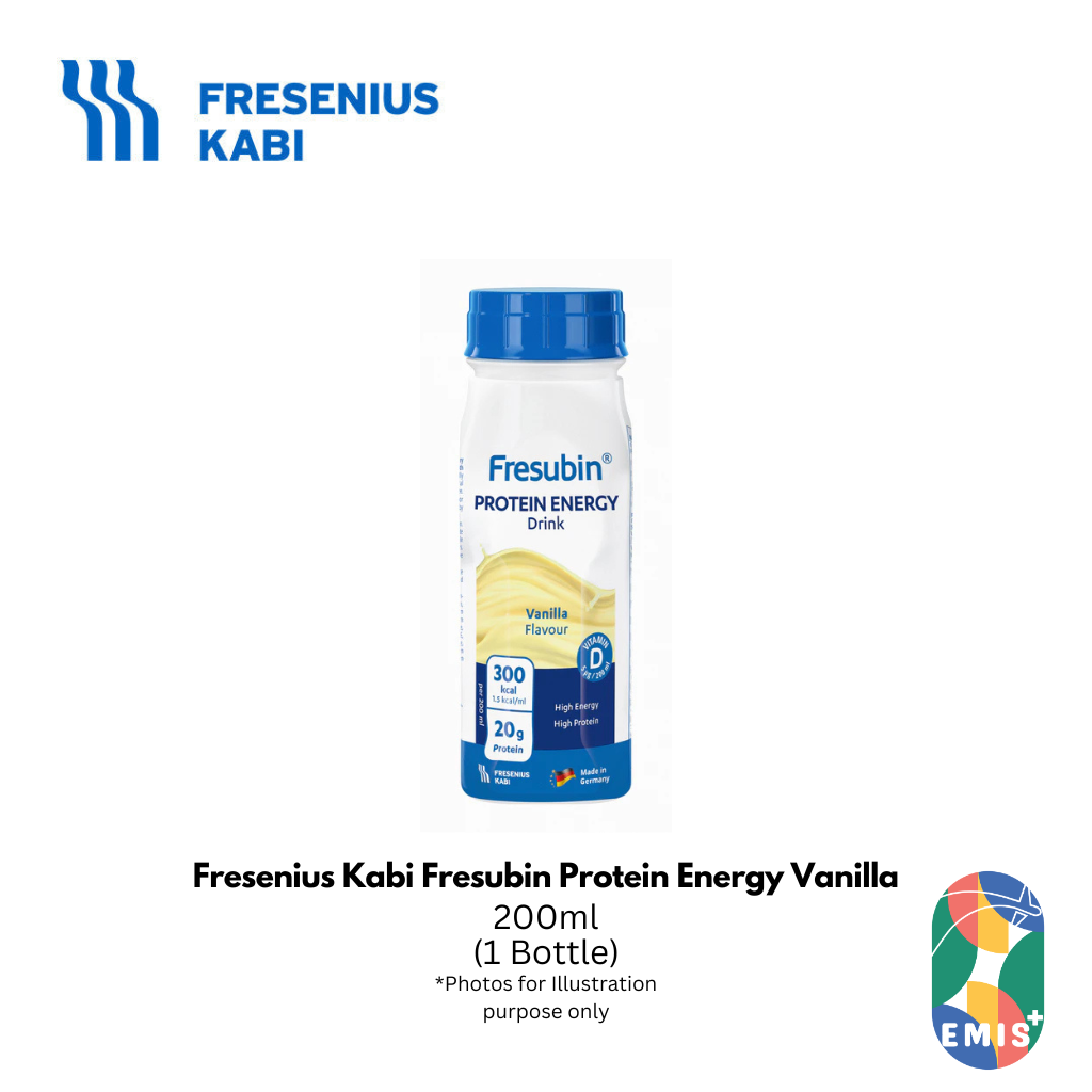 Fresenius Kabi Fresubin Protein Energy Drink – Vanilla Flavour, 200ml (Pack of 4) | High Protein, High Calorie Medical Nutrit