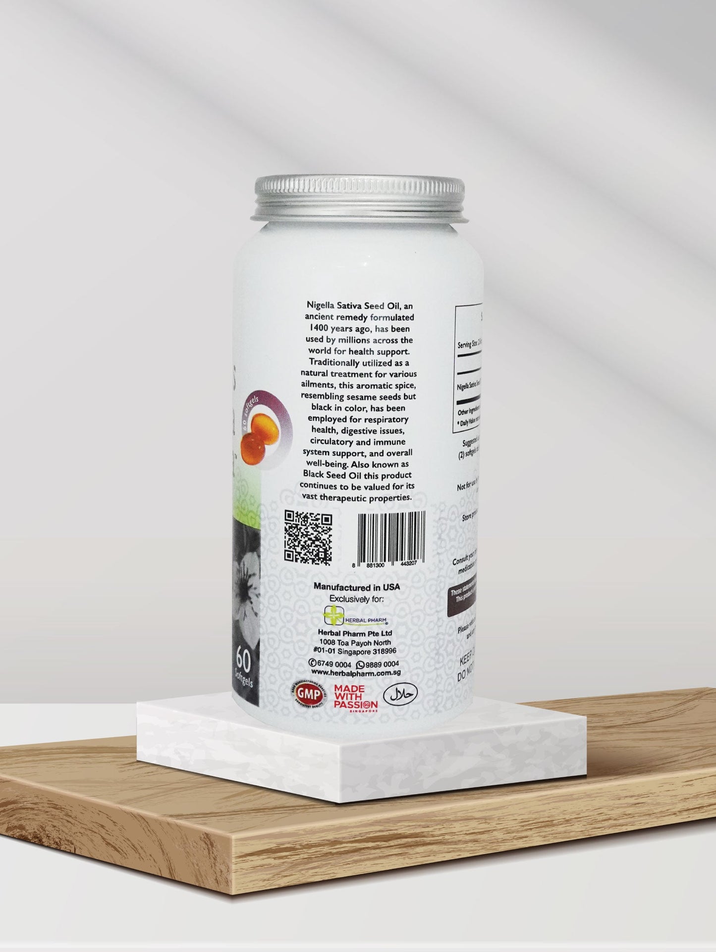 Herbal Pharm: Premium Black Seed (Nigella Sativa) 60 Softgels for Immune & Wellness