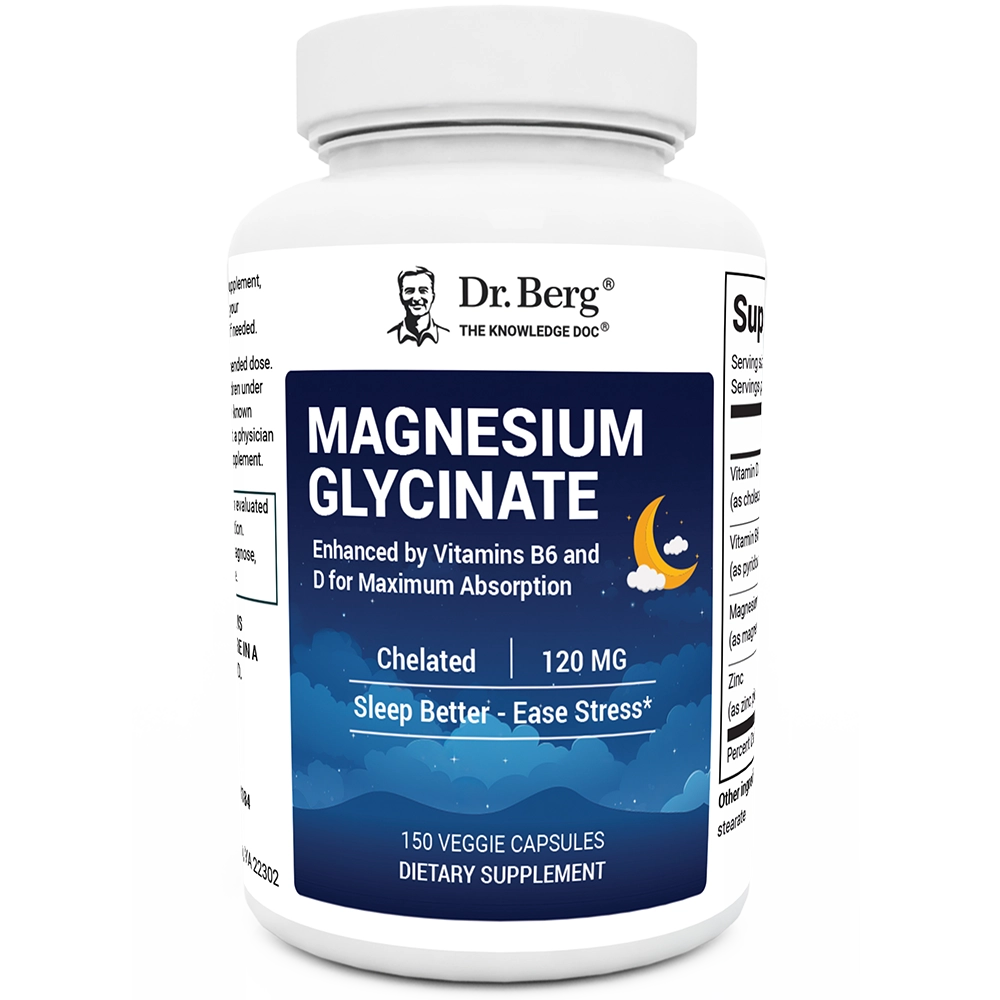 Dr. Berg Magnesium Glycinate Supplement for Relaxation & Sleep Support