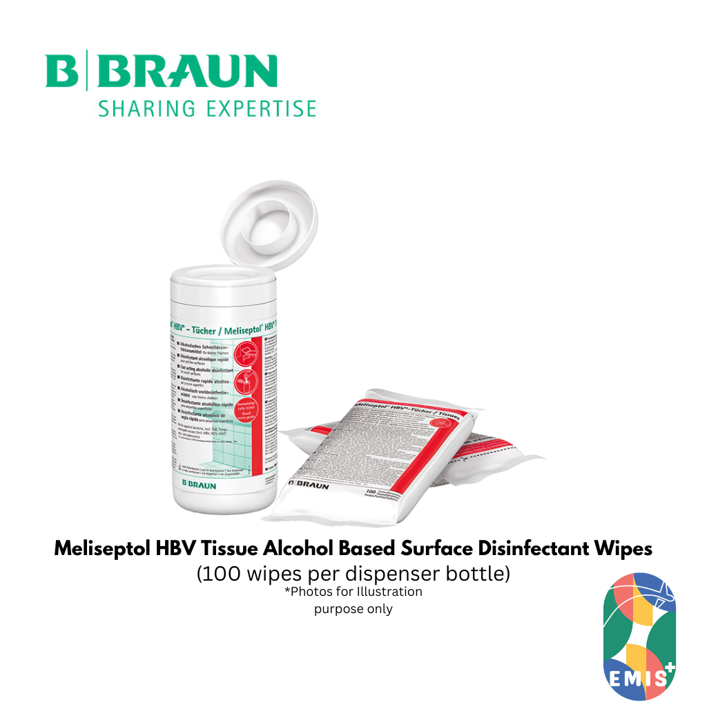 Meliseptol HBV Tissue Alcohol Based Surface Disinfectant Wipes Dispenser Pack