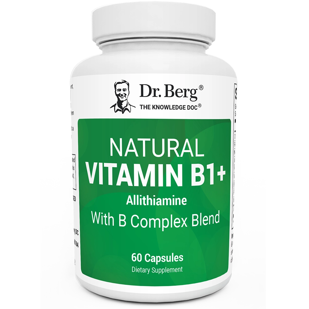 Dr. Berg Natural Vitamin B1+ with Allithiamine & B Complex Blend - 60 Capsules