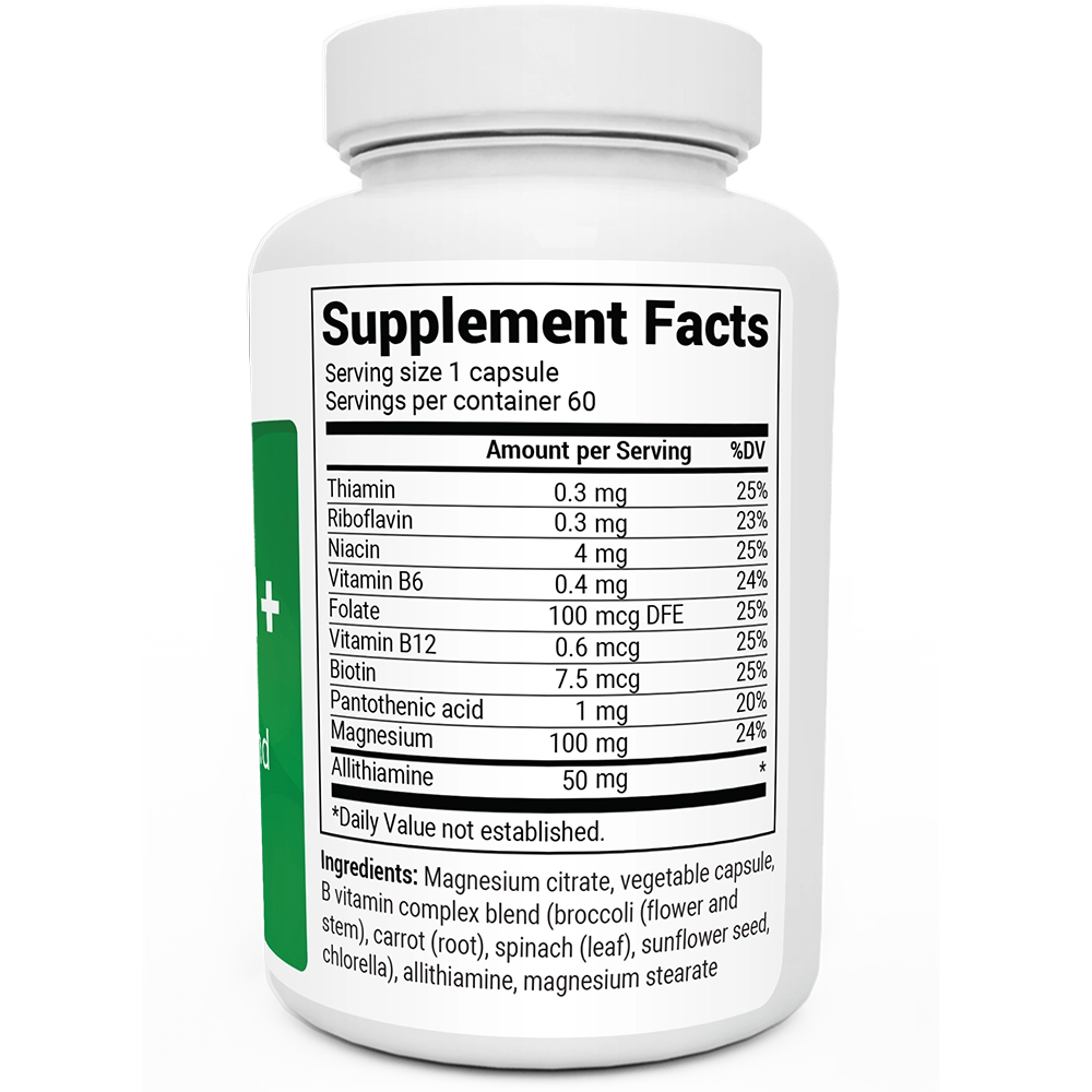 Dr. Berg Natural Vitamin B1+ with Allithiamine & B Complex Blend - 60 Capsules