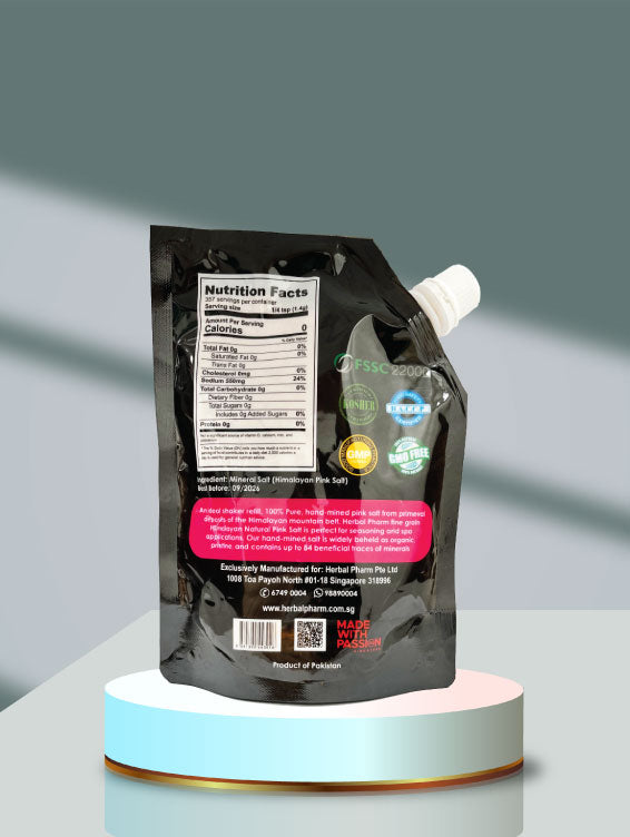 Herbal Pharm Himalayan Natural Pink Salt Fine 500g - Herbal Pharm Singapore