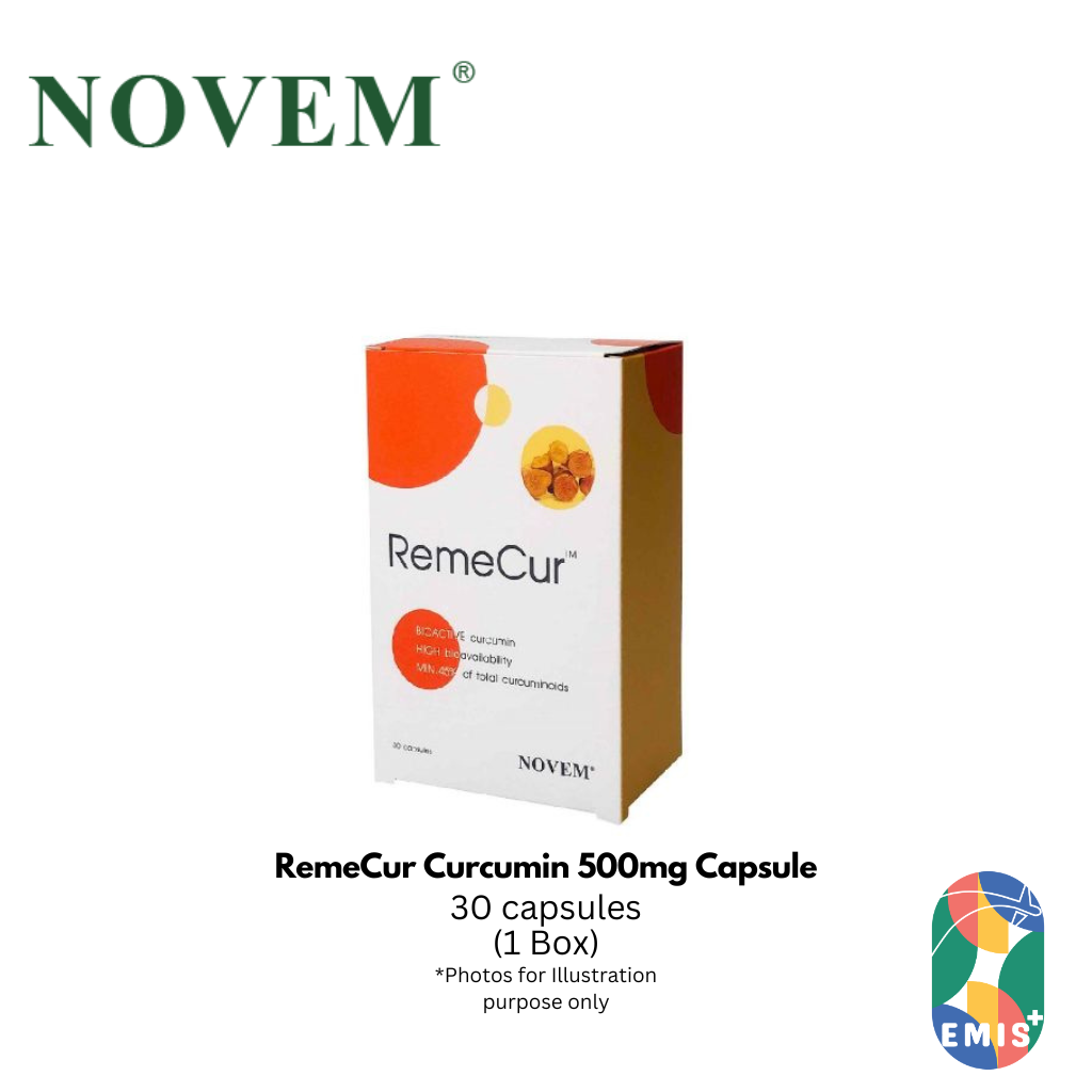 RemeCur Curcumin 500mg Antioxidant and Joint Health Supplement Capsules