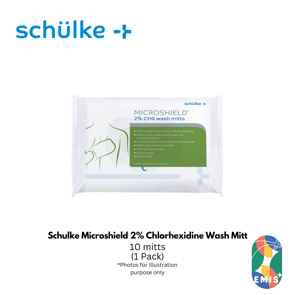 Schulke Microshield 2% Chlorhexidine Wash Mitt Antimicrobial Body Cleanser