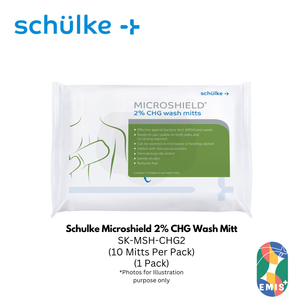 Schulke Microshield 2% Chlorhexidine Wash Mitt Antimicrobial Body Cleanser