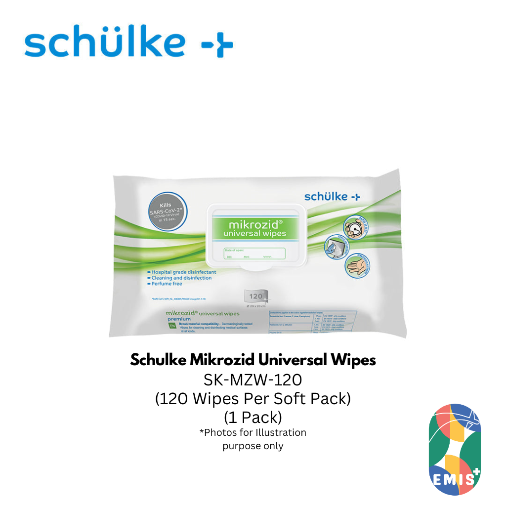 Schulke Mikrozid Universal Wipes 120 Sheets Alcohol Based Surface Disinfection
