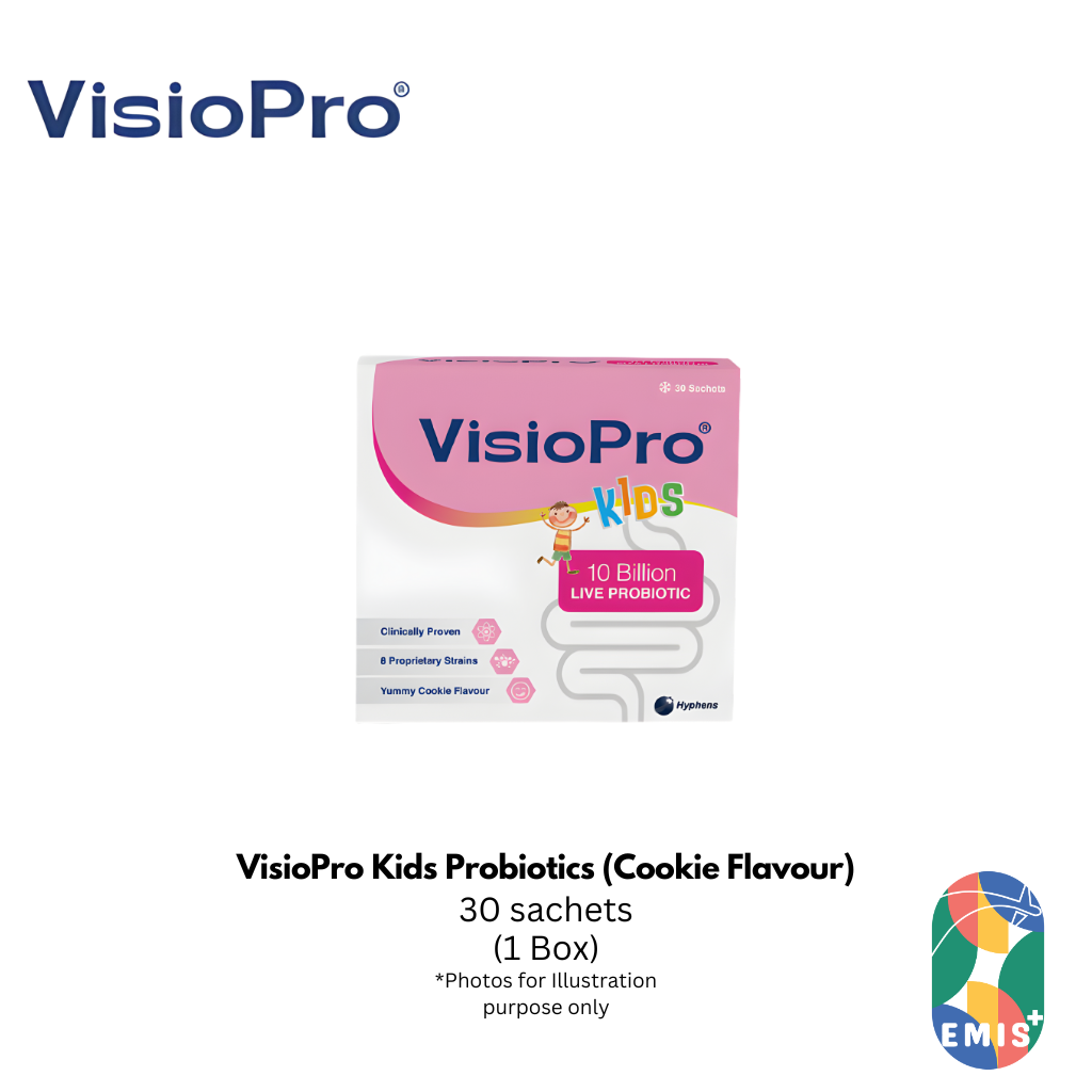 VisioPro Kids Probiotics 30 Sachets – 10 Billion Live Cultures (Cookie Flavour)
