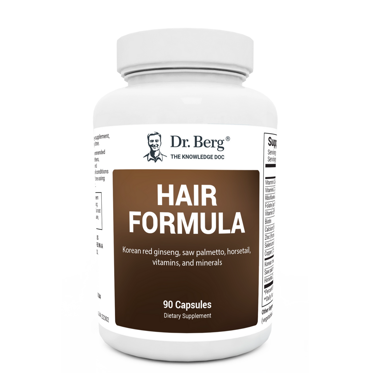 Dr. Berg Hair Formula - Natural Hair Growth Support, 90 Capsules