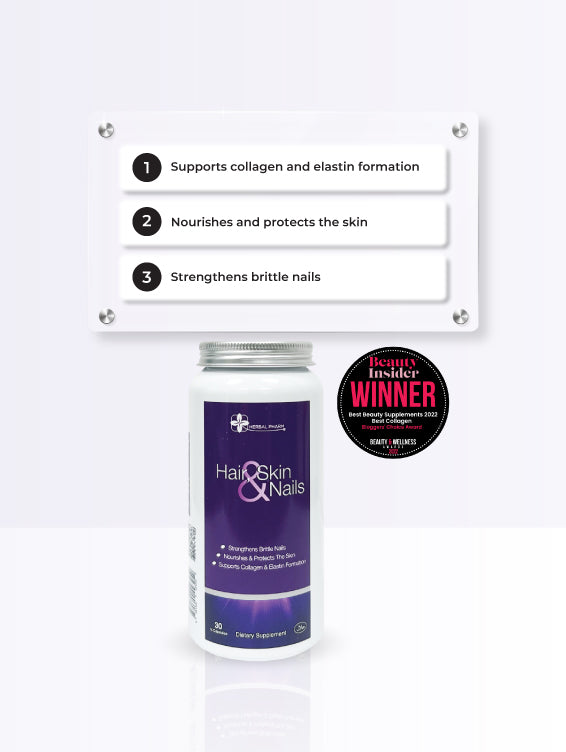 Herbal Pharm: Hair, Skin & Nails - Radiant Beauty from Within (30 V-Capsules)