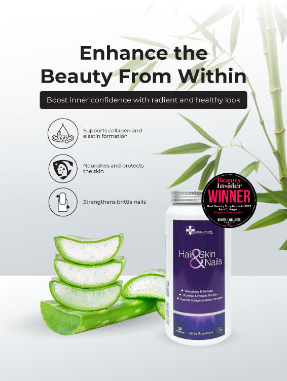 Herbal Pharm: Hair, Skin & Nails - Radiant Beauty from Within (30 V-Capsules)