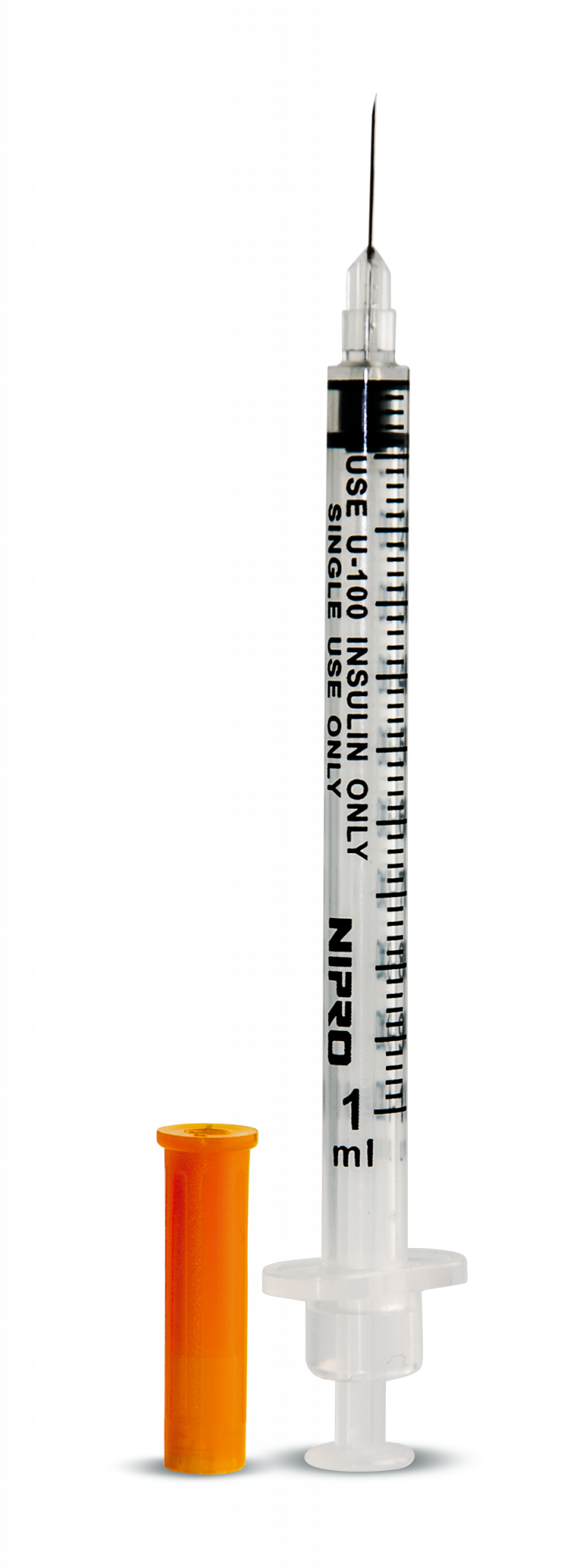 Nipro Insulin Syringe – U-100, Fixed Needle, Sterile (0.3ml / 0.5ml / 1ml)