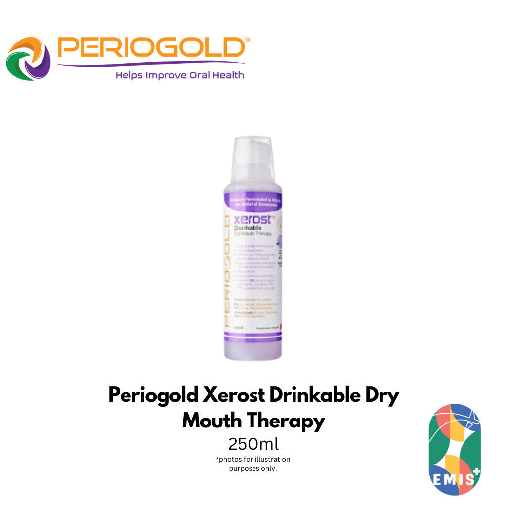 Periogold Xerost Drinkable Dry Mouth Therapy 250ml | Salivary Gland Dysfunction | EMIS+