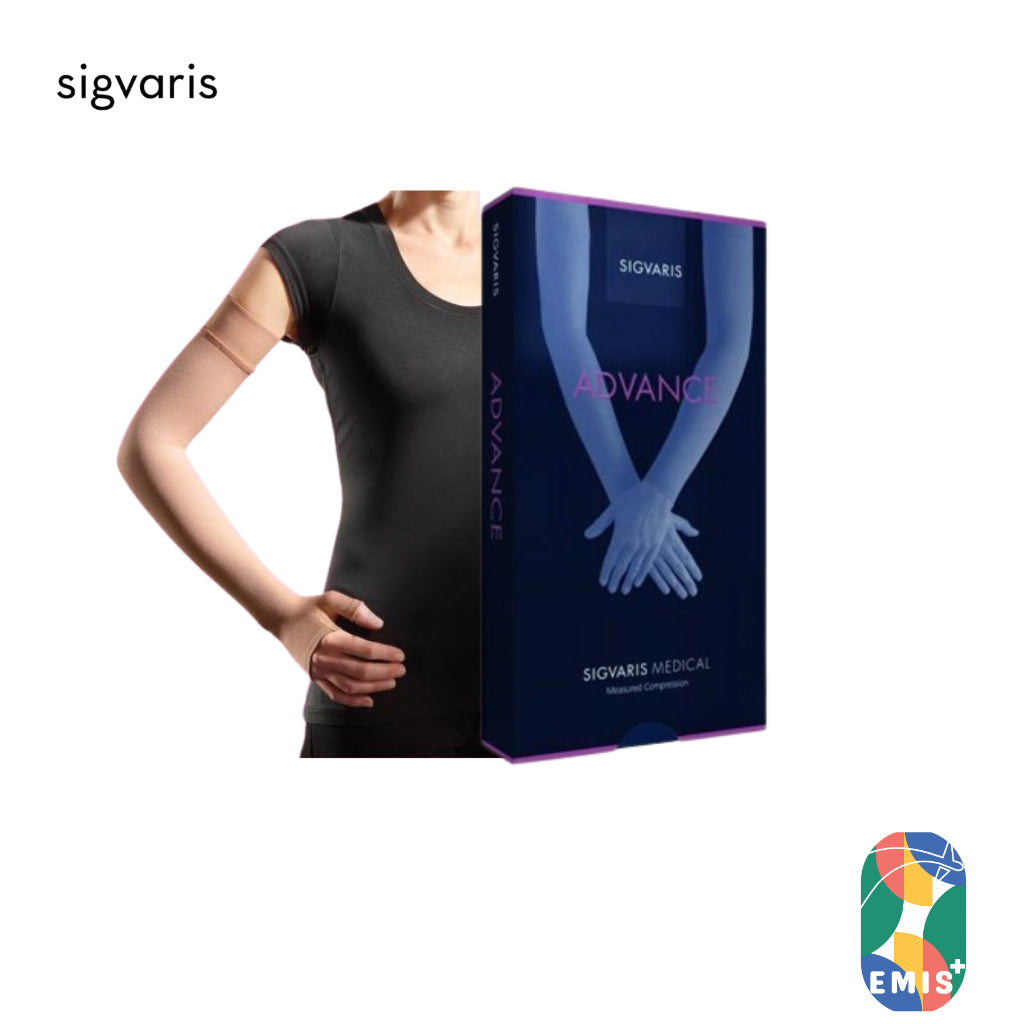 SIGVARIS® Advance II Arm Sleeve w Mitten Light Beige