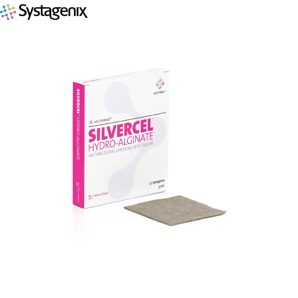(1 Piece) 3M Systagenix Silvercel Hydro-Alginate Dressing 11 X 11cm