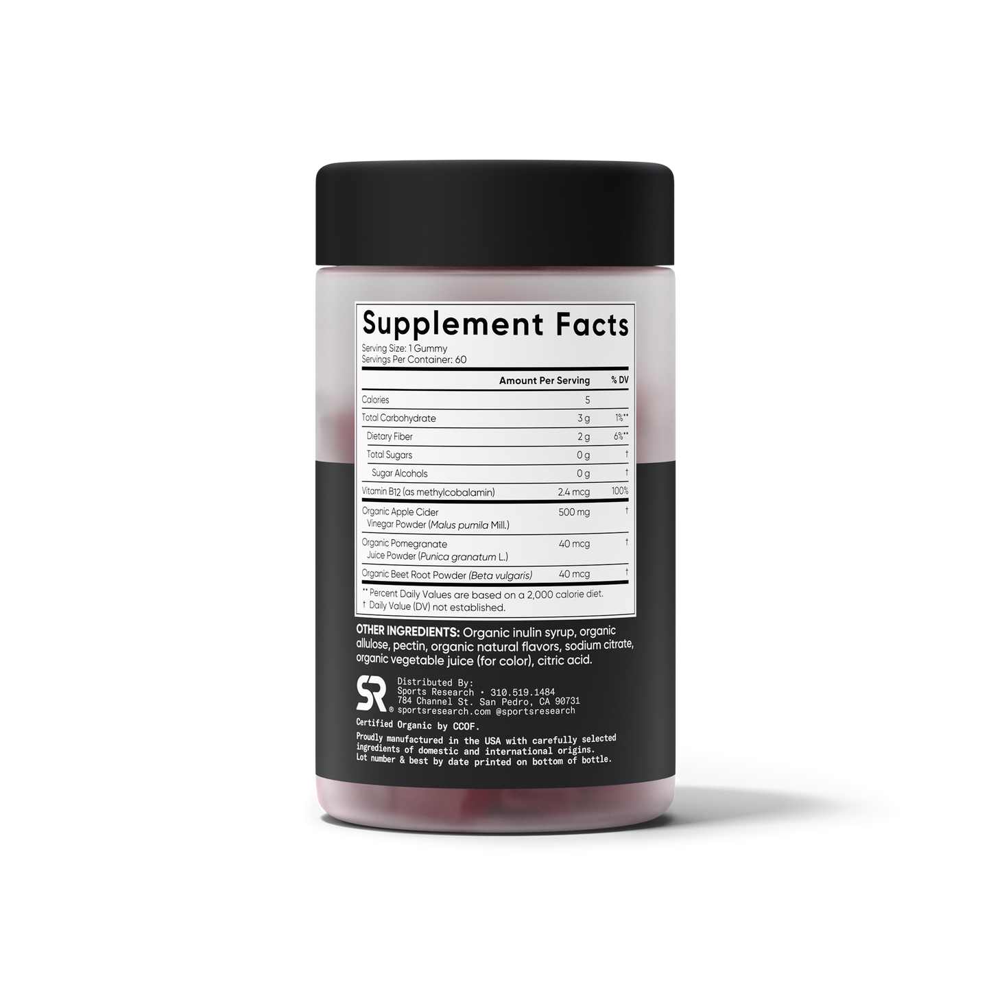 Organic Apple Cider Vinegar Gummies by Sports Research
