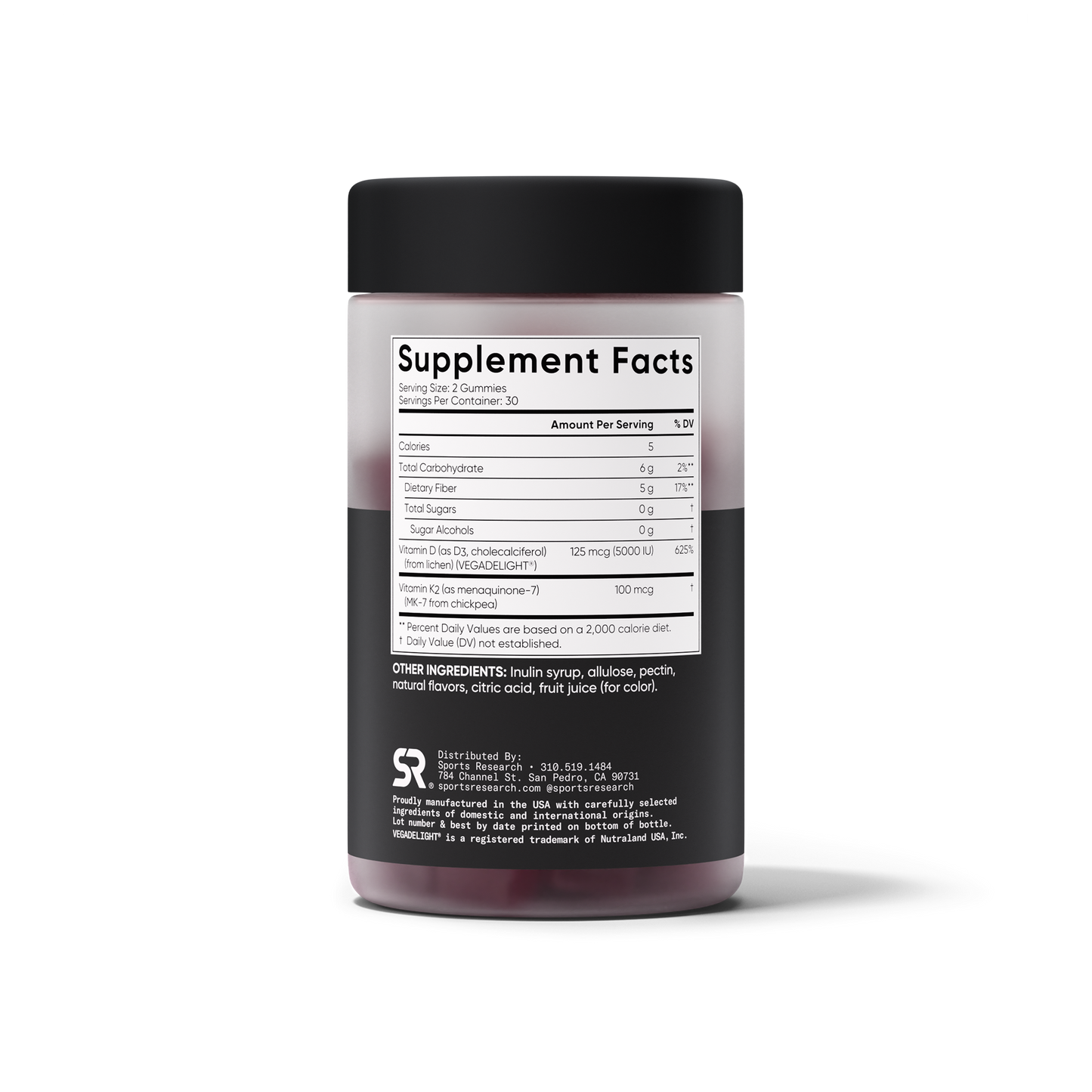 Vegan D3 + K2 Gummies by Sports Research