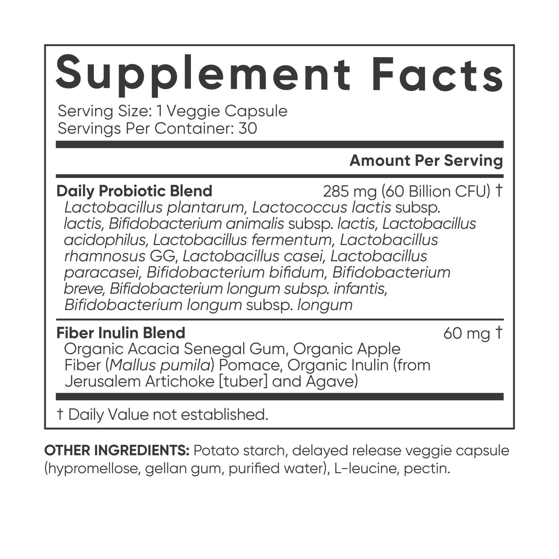 Sports Research Probiotic 60 Billion CFU Gut Supplement