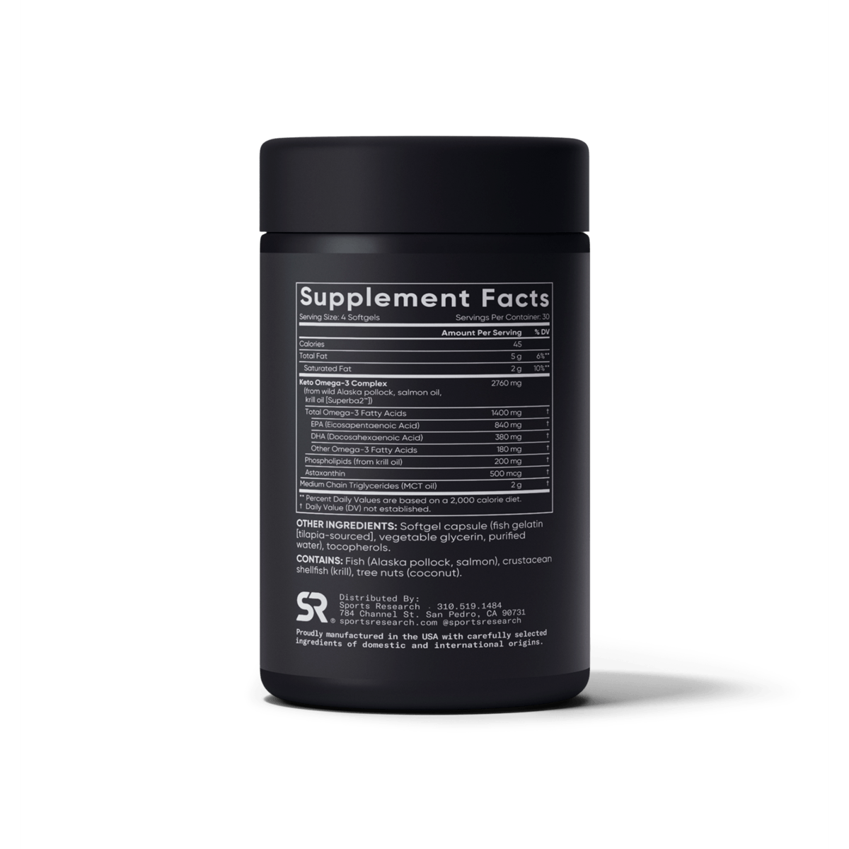 Keto Omega 1400mg (120 softgels) by Sports Research