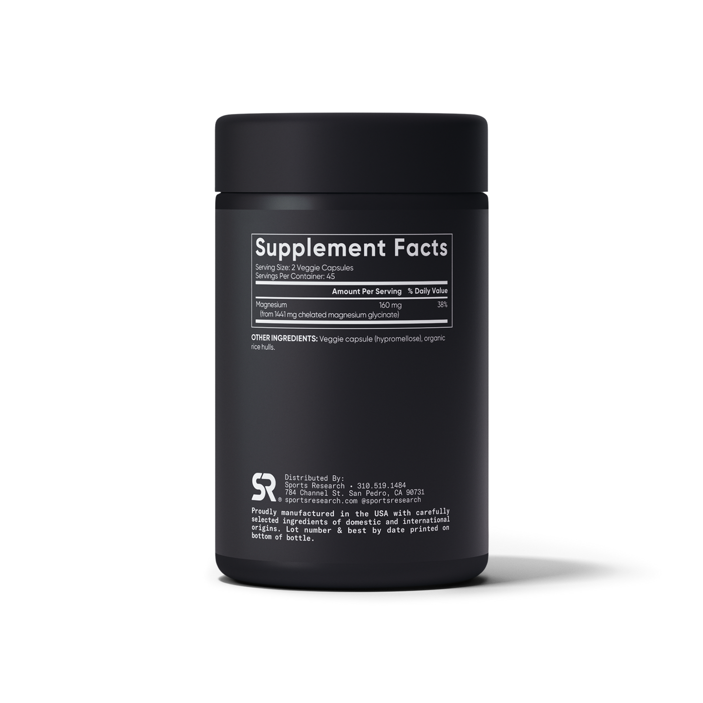 Magnesium Glycinate Veggie Capsule by Sports Research