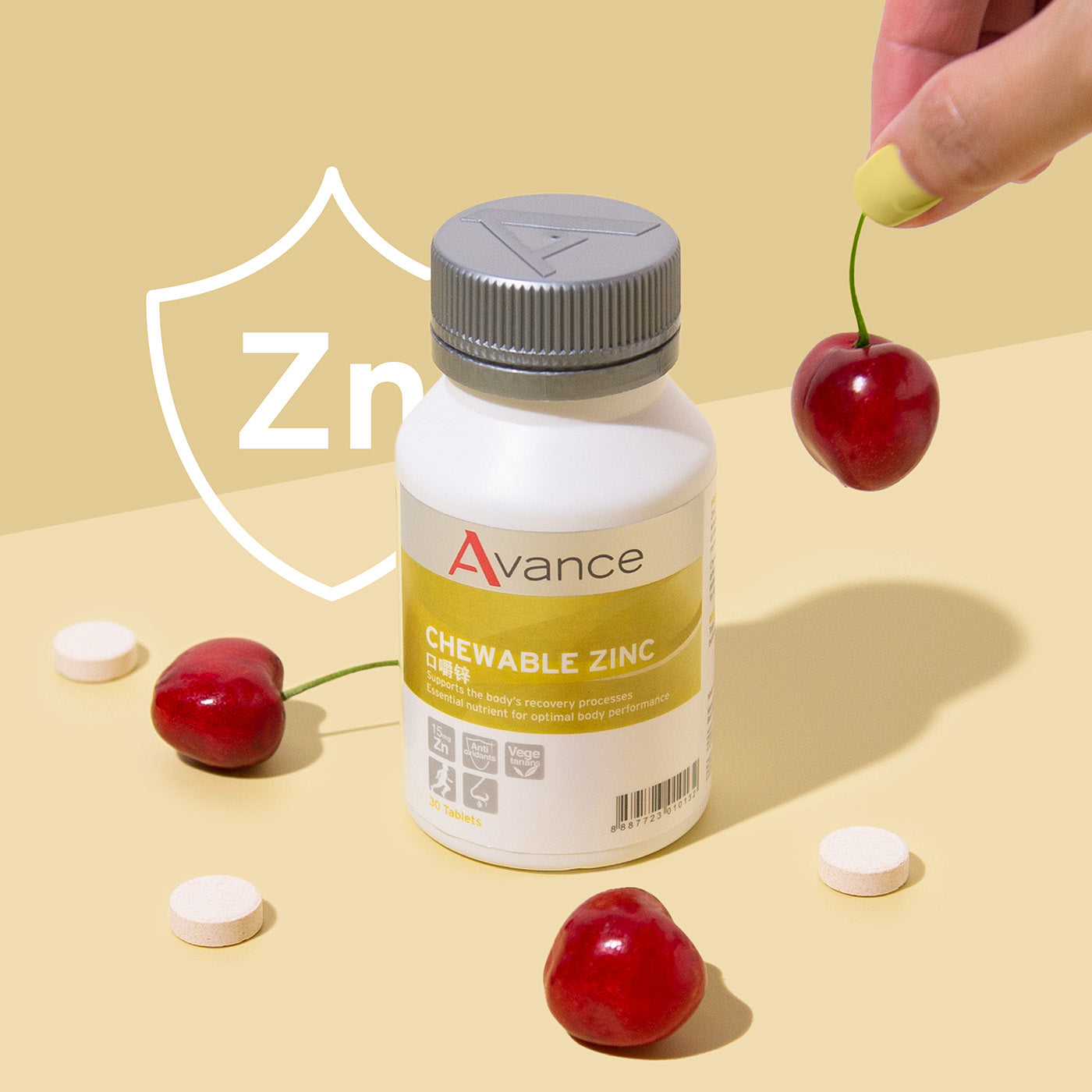 Avance Chewable Zinc | Delicious Cherry Flavour for Immune Support & Recovery
