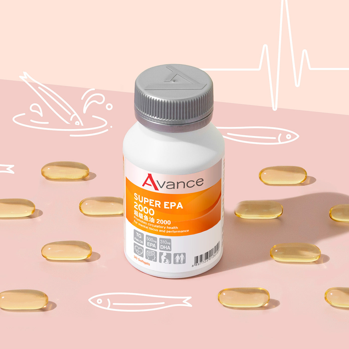 Avance Super EPA 2000: Advanced High-Potency Omega-3 Fish Oil for Heart, Brain, and Joint Health