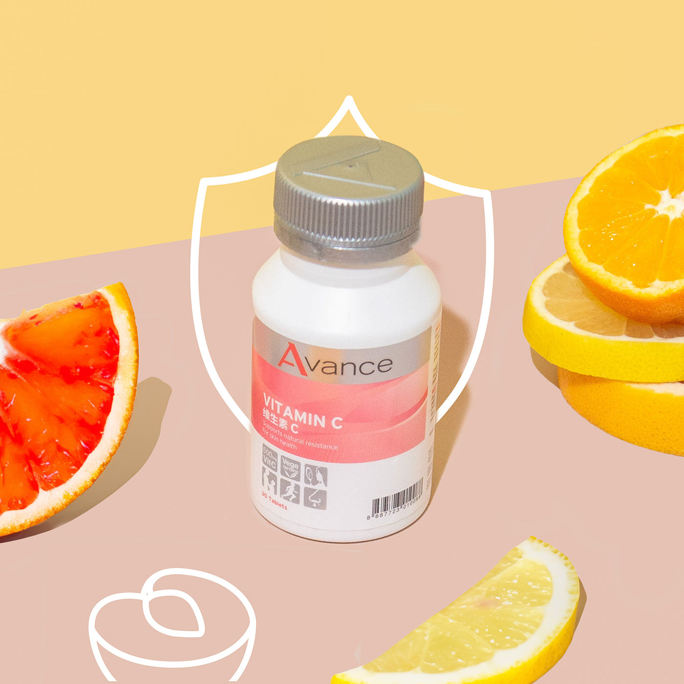 Avance Vitamin C Peach Flavor - Boost Immunity & Skin Health