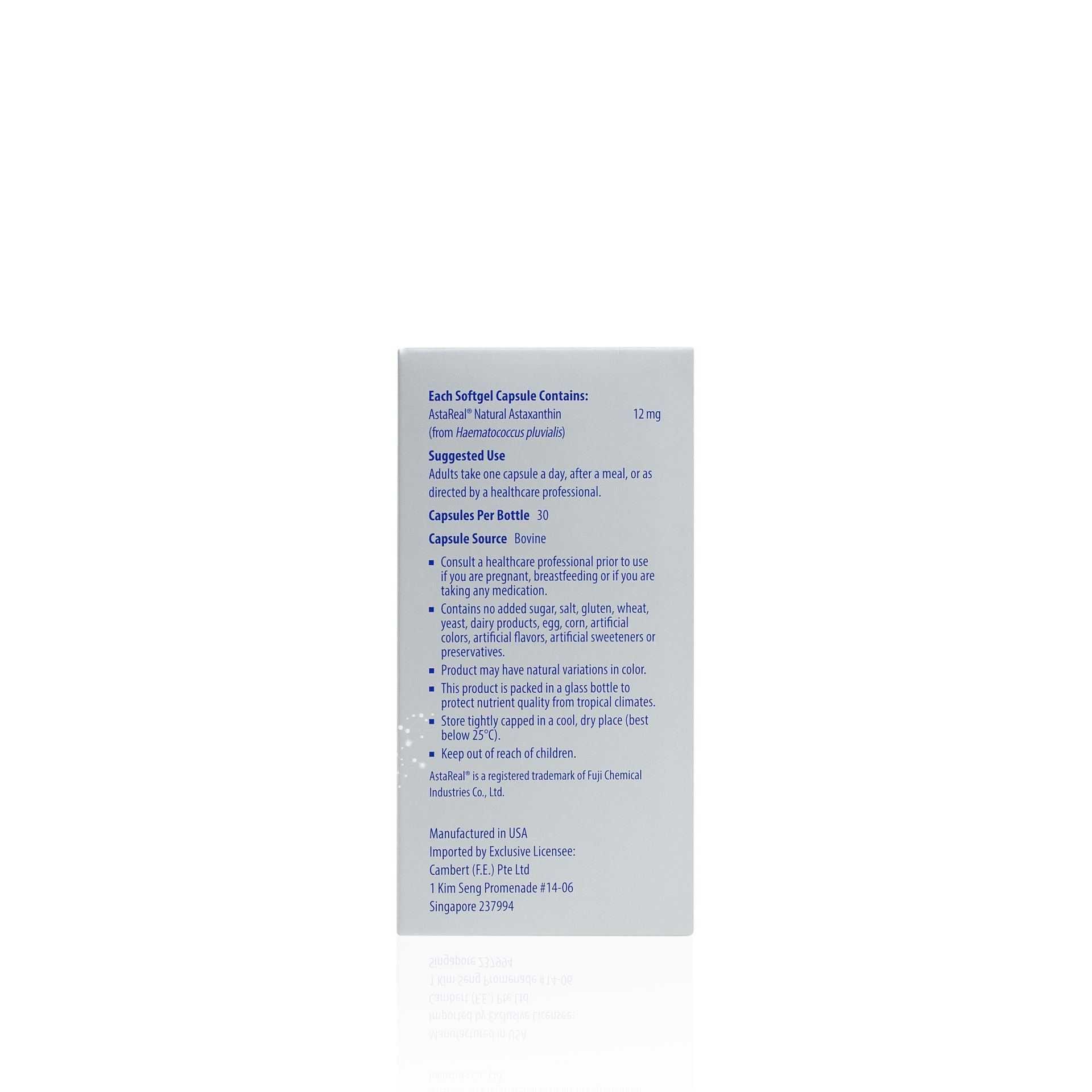 KORDEL’S ASTAREAL® NATURAL ASTAXANTHIN 12 mg
