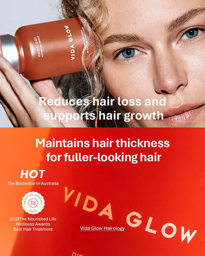 Vida Glow Hairology*30 capsules/bottle Buy 3 Free Marine Collagen 6 sachets