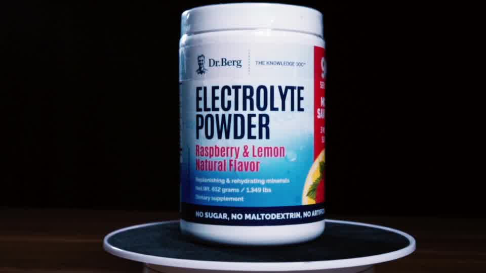 Dr. Berg Electrolyte Powder with 1000 mg of Potassium and Magnesium - Ultimate Hydration Support