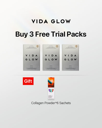 Vida Glow Pro Collagen+*3 packs Free Marine Collagen*6 sachets